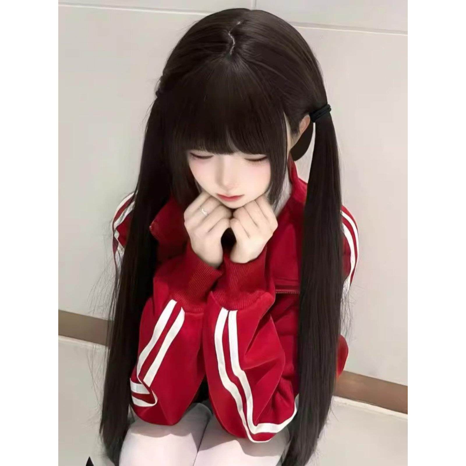 喵瞭个咪假发 全头套发长款黑长直85cm整顶自然无痕减龄少萝同款