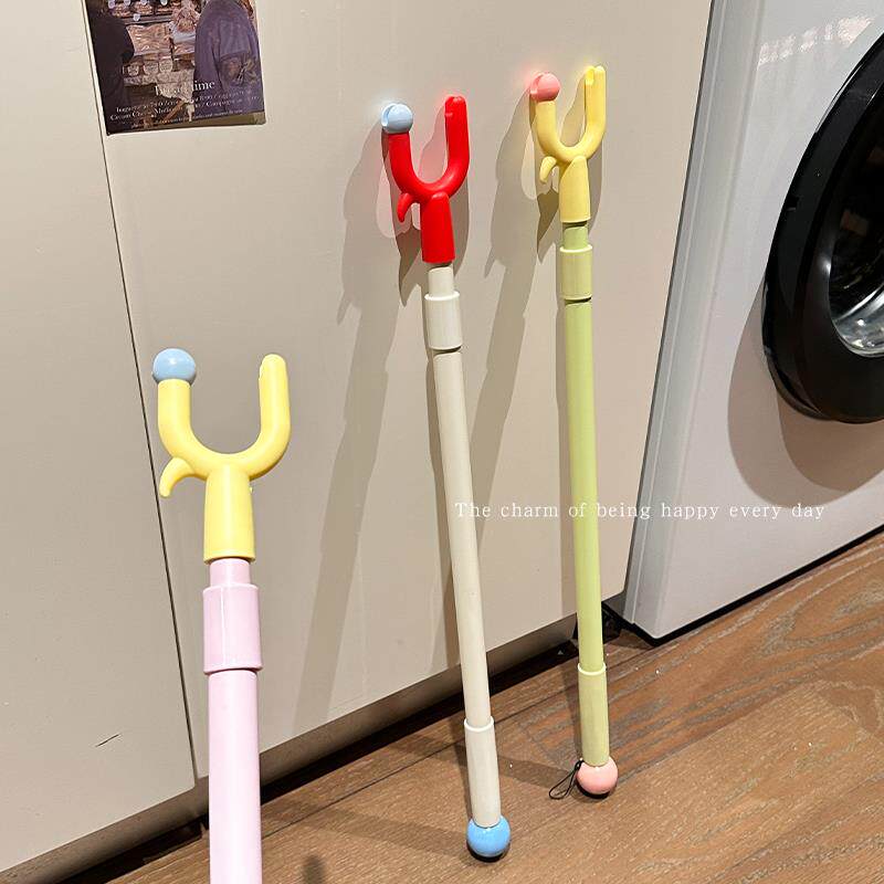 晾衣杆叉丫撑衣架家用可伸缩晒挂取衣服家用一体加长款网红挑衣头