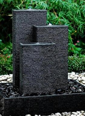 创意流水喷泉水景客厅办公室财富流水摆件水幕墙流水墙室内加湿器