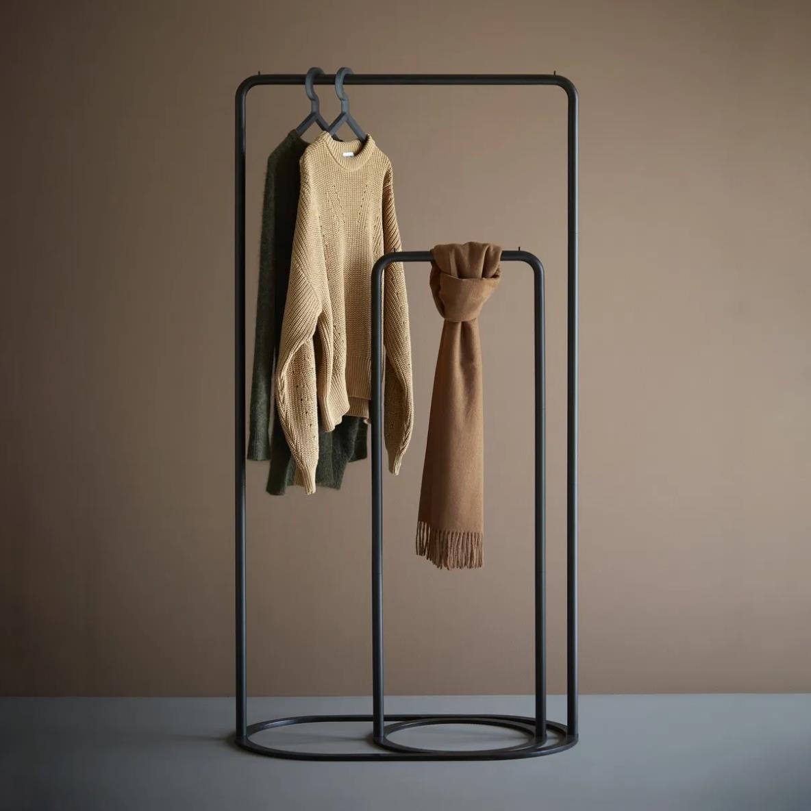 北欧极简家用落地衣帽架独立晾衣架设计师服装店展示架大小陈列架