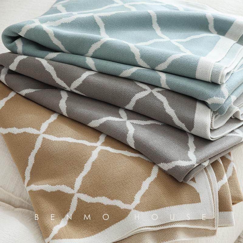 四季款针织北欧风简约沙发毯子毛毯休闲午睡办公室盖毯新款美容院,床上用品,休闲毯/毛毯/绒毯,淘宝优惠券,粉丝福利购,淘宝优惠卷