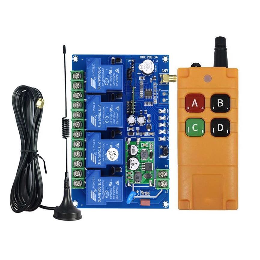 12V24V48V220V380V2路4路防水防摔大功率无线遥控器开关马达电机