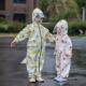 套装 丹麦同款 儿童连体雨衣雨裤 男女童防雨防水服全身中小童宝宝新