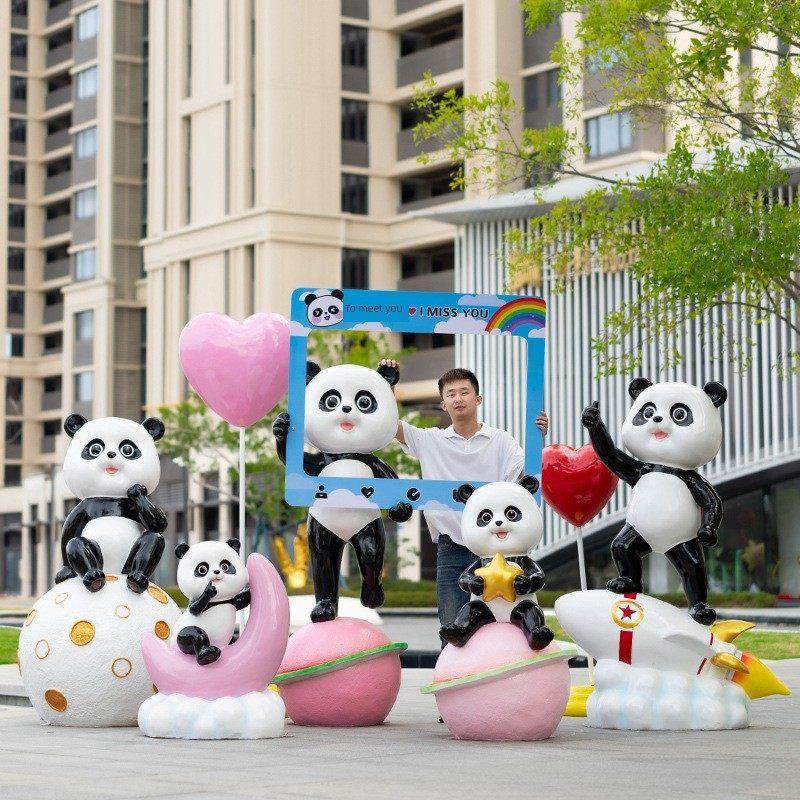 户外卡通玻璃纤维熊猫雕塑商场展示网红入住售楼处动物装饰品,家居饰品,户外/庭院摆件,淘宝优惠券,粉丝福利购,淘宝优惠卷