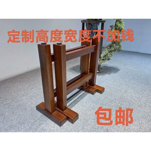 奥坎巴花黄花梨实木大板支架桌腿桌脚支架脚木质桌子脚架原木茶桌