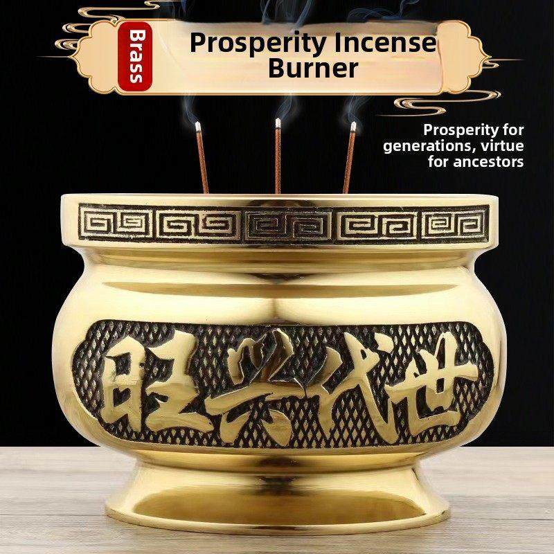 慈德六房纯黄铜家祠祭拜一代旺利香炉天官祈福香炉,家居饰品,香薰炉,淘宝优惠券,粉丝福利购,淘宝优惠卷