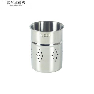 筷笼家用新款 圆形加厚厨房置物架收 不锈钢沥水筷子筒304 201