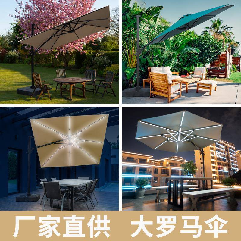 【合罗马伞集966-外无底座】外遮阳伞户商业广告庭院伞扳手伞室餐