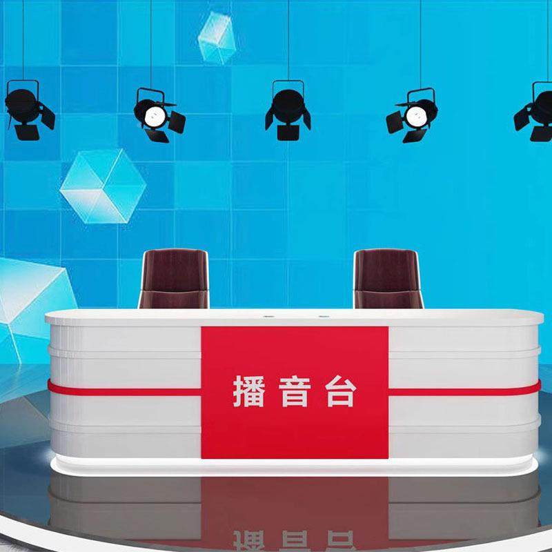 主播台播桌主持音直播台儿童口才培训班新播音闻303演播演播谈室