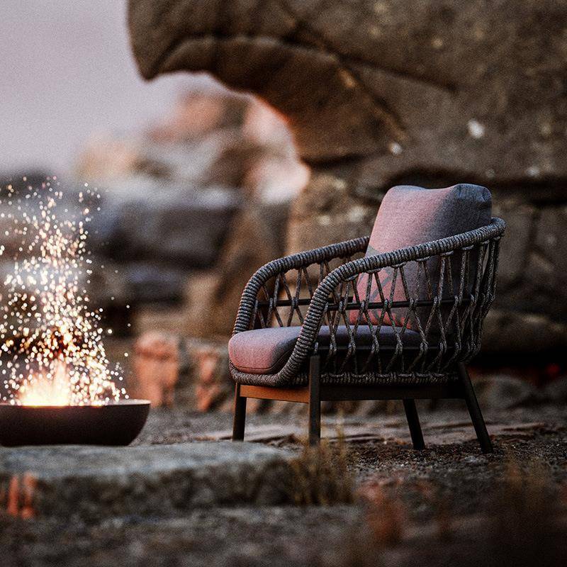 定制台北欧户藤编沙发墅路德沙发庭院酒外店露台民别宿阳设计师户