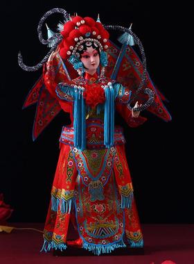 中式摆件家居饰品北京绢人摆件覆古办公室电视玄关柜个性创意装饰