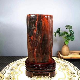 天然新疆木化石树化玉硅化木原石木变石中式家居装饰观赏奇石摆件