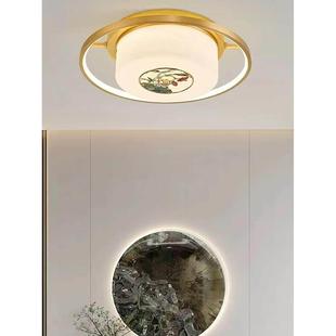 珐琅禅宗客厅餐厅入口卧室书房天花板吊灯 全铜中式 新中式 风格