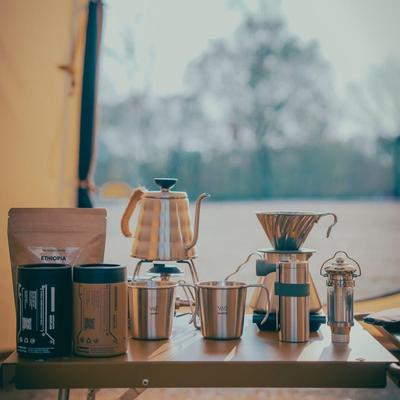 日本hario v60户外咖啡滤杯分享壶露营手冲咖啡壶专业收纳套装
