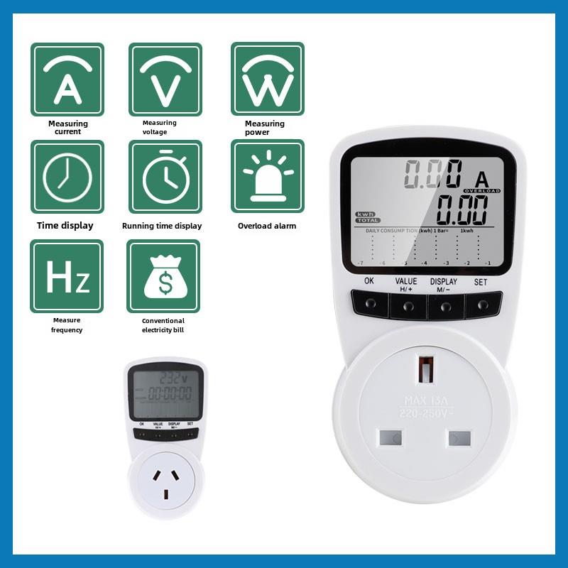 多功能计量插座创意家用形态计智能功率检测器电能表电压表电流表