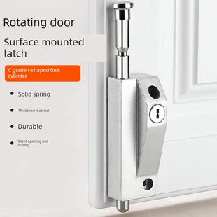 地锁旋转门锁有框玻璃门锁铝合金双门插销落地插锁防盗自动插销锁