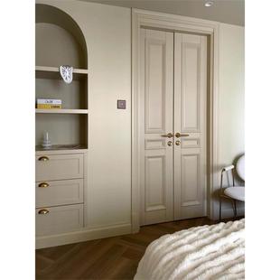 烤漆门定制实木门现代实木复合门卧室门法式双开门衣帽间欧式对开