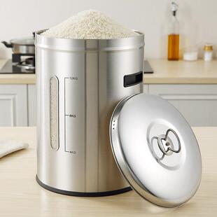 304不锈钢米桶家用2025新款防虫防潮密封装米缸加厚食品级储粮桶