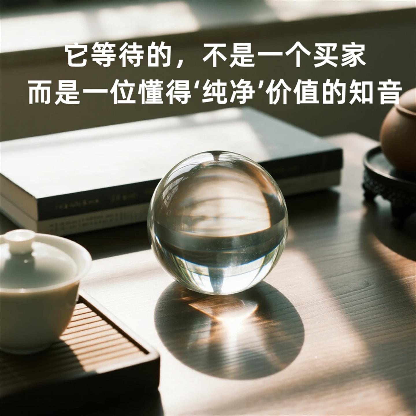5A级天然无色白水晶球摆件全净体纯净体办公室玄关乔迁桌面装饰品