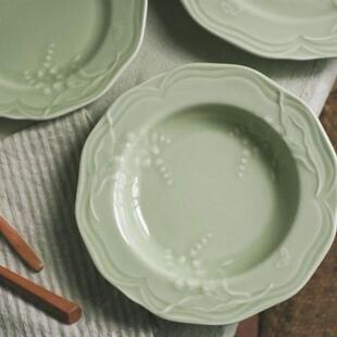 釉下彩陶瓷餐具西餐盘家用菜盘早餐点心盘子 北欧乡村风格