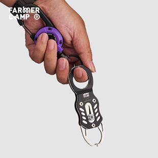 Farmer Camp迷你控鱼器 伸缩挂钩便携不锈钢路亚钓鱼溪流钳子夹子