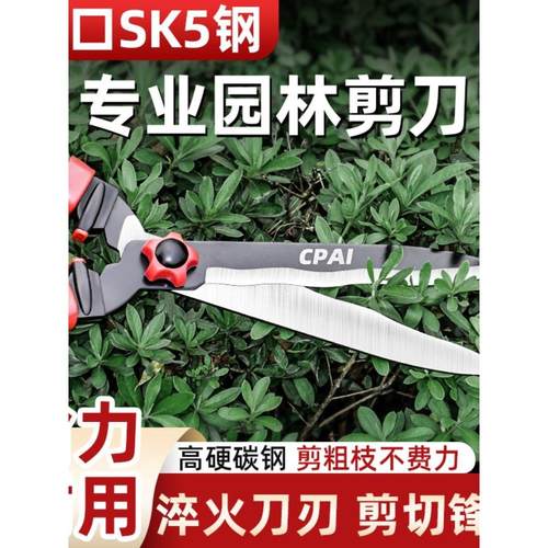 园艺大剪刀园林花剪修枝剪绿化草坪专用绿篱剪强力修剪树枝粗枝剪