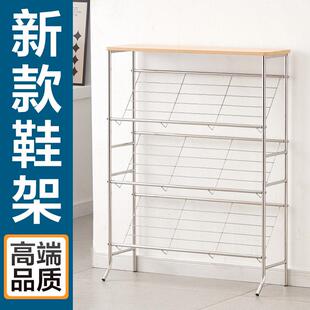 不锈钢鞋架鞋柜置物架多层门口家用窄小型鞋子收纳架简约现代