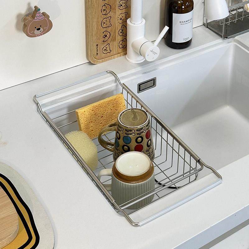 单水池沥水篮厨房水槽上方置物架碗碟收纳沥水架304不锈钢水杯架,厨房/烹饪用具,水槽置物架,淘宝优惠券,粉丝福利购,淘宝优惠卷