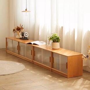 实木飘窗柜矮柜地柜电视柜阳台柜卧室组合收纳柜长条柜炕柜榻榻米