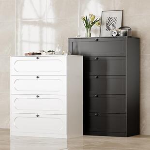 钢制斗柜铁艺收纳柜铁皮五斗柜卧室置物柜抽屉柜简约抽屉式收纳柜