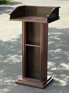 迎宾台台售演KX-65286台讲台餐厅楼部接待台不锈钢主持礼台宾咨客