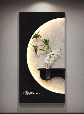 奢入户玄关装饰画壁2025新款对门感正带灯挂画走廊轻过99049道画