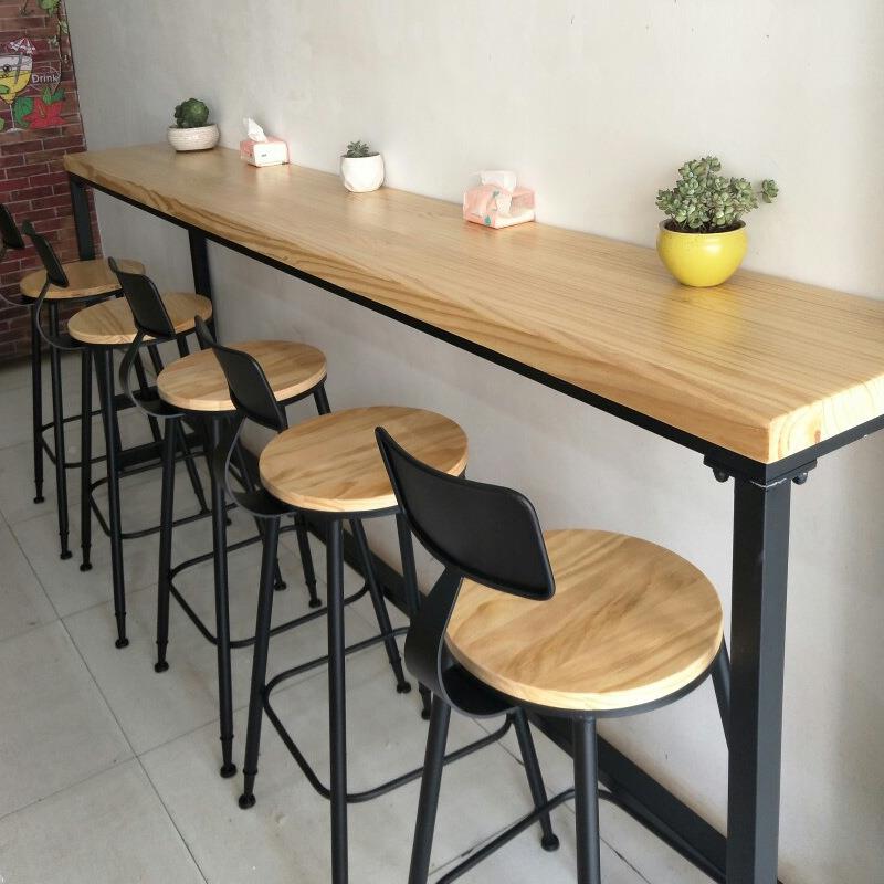 AL643530美铁艺实木吧台椅酒吧式椅吧台凳酒店高桌脚吧凳前凳台椅