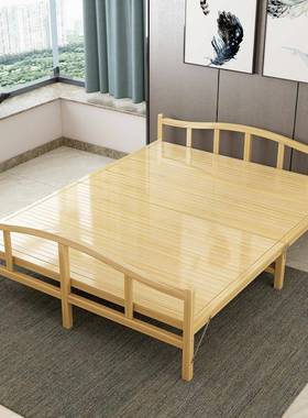 竹床可折叠床易单人双人简家用成人午休319凉木硬床出租房竹子板