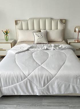 ZG-68236DD贡缎提花蚕丝被单双加人厚被保暖冬被D子宿舍