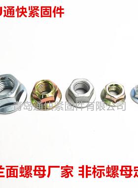 六900角法0兰面螺母IFI14法5-202兰面螺母厂家螺非标带垫帽定