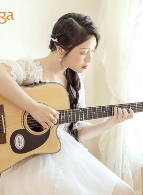 S0aga萨伽吉他6F0C民S谣木吉他初学者男生女生专用面单SFSF600700
