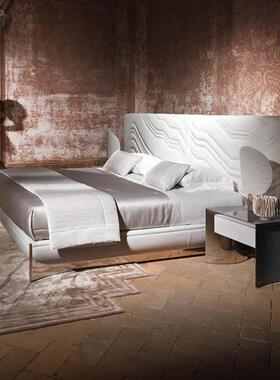 2床025新版轻奢意式平磨砂大层别墅双主卧床人床GSH设计师高端家