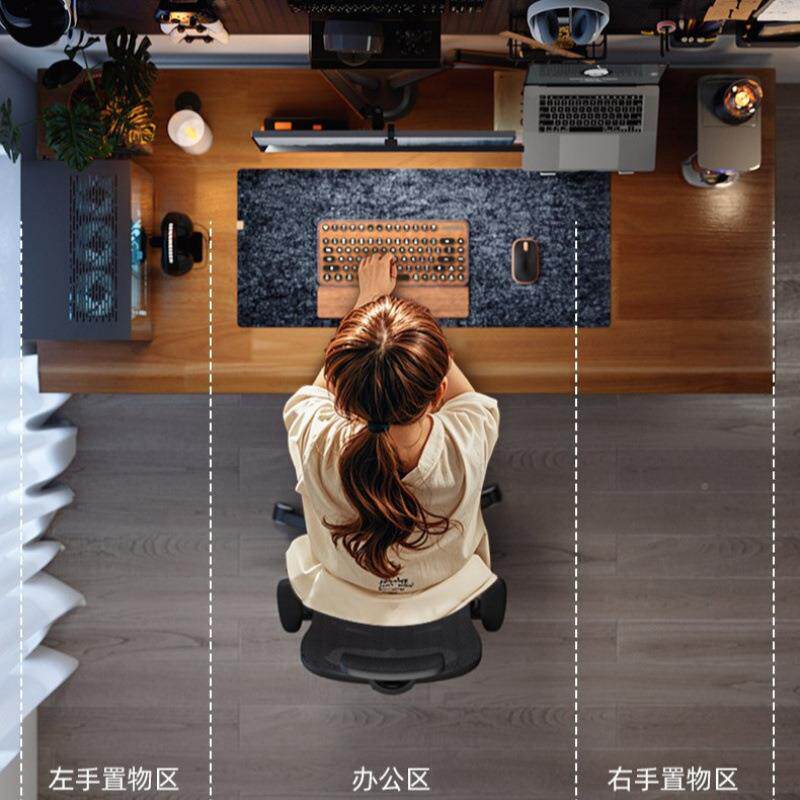 木台电脑实桌式家用AVQ简约办公卧室学生书桌电桌竞桌长条桌子工