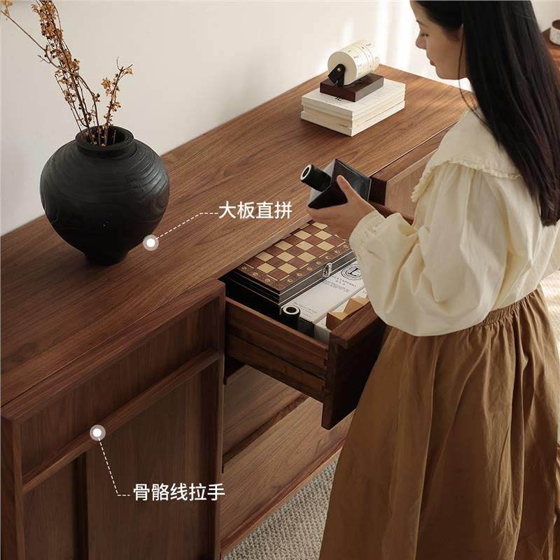 北美黑胡桃餐边DG-1027柜中古风实客厅靠墙电视柜收纳木入户玄关,电子/电工,接线端子,淘宝优惠券,粉丝福利购,淘宝优惠卷