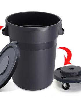 9A用T大号垃圾圆形户桶F76MTT5T外大容量环卫桶厨房家带轮子特I大