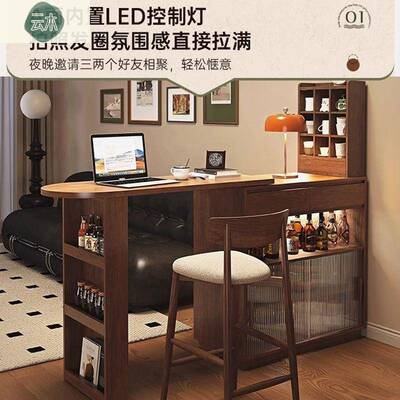 一无品牌/餐边柜隔柜功能边多几酒桌小户型断客体厅伸缩移动高端