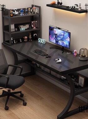 电桌物式电台竞27125桌子家用带置脑架办公桌子简易书桌卧室学习