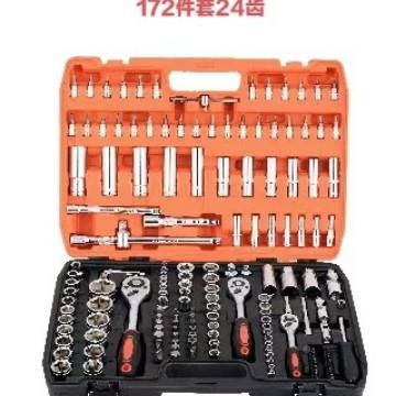 7件24齿汽修工具套装汽手车维修组套套2筒套扳、机修组合ZRM工具