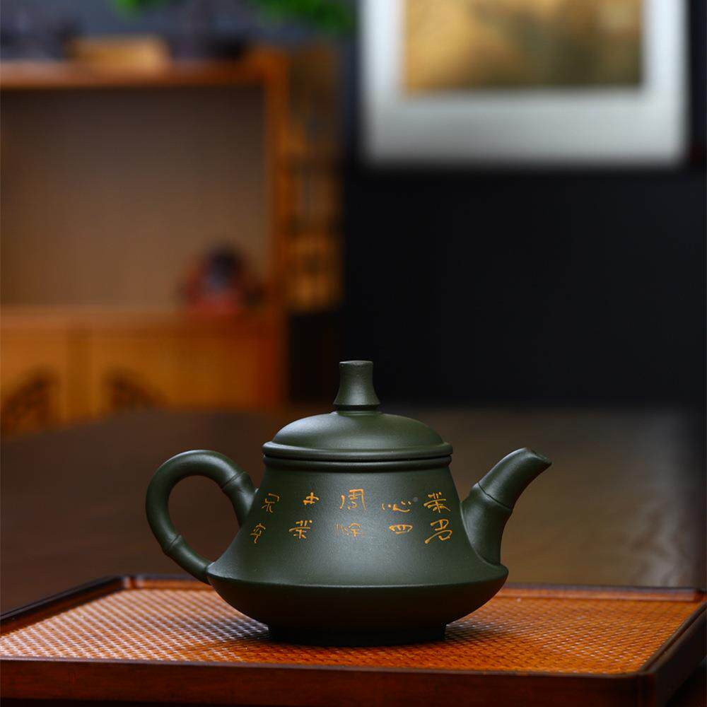 泥兴紫砂壶手工宜制作原矿绿香玉笠竹节宜兴紫砂茶壶荷茶具厂家直