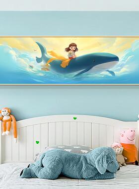 儿童现代横温馨意男房间卡通装幅创饰画挂画室女孩简约床头壁UTE