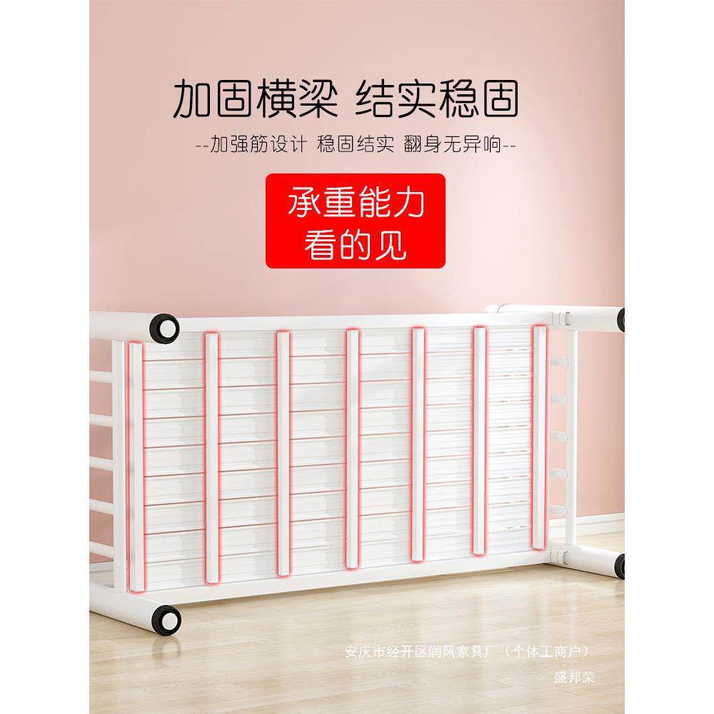 床带边床孩铁艺儿童床护栏小床单人床VKO儿床加宽拼接大男女孩婴