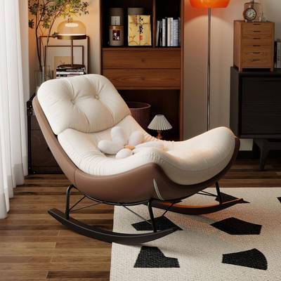 懒DAF人发沙单摇椅大人躺椅阳台家用休闲客椅轻奢厅设计师人沙发