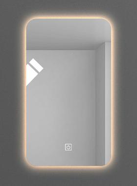 智能方dDFH形带灯浴室镜卫生壁挂触屏le灯高清间应防雾镜感竖挂化