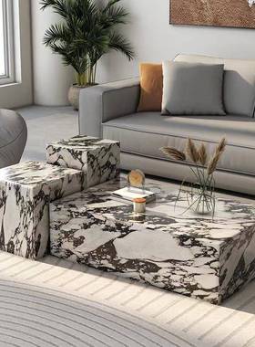 板茶几客厅用小户型现代简岩约创意长家何方形几形82644岩板高低